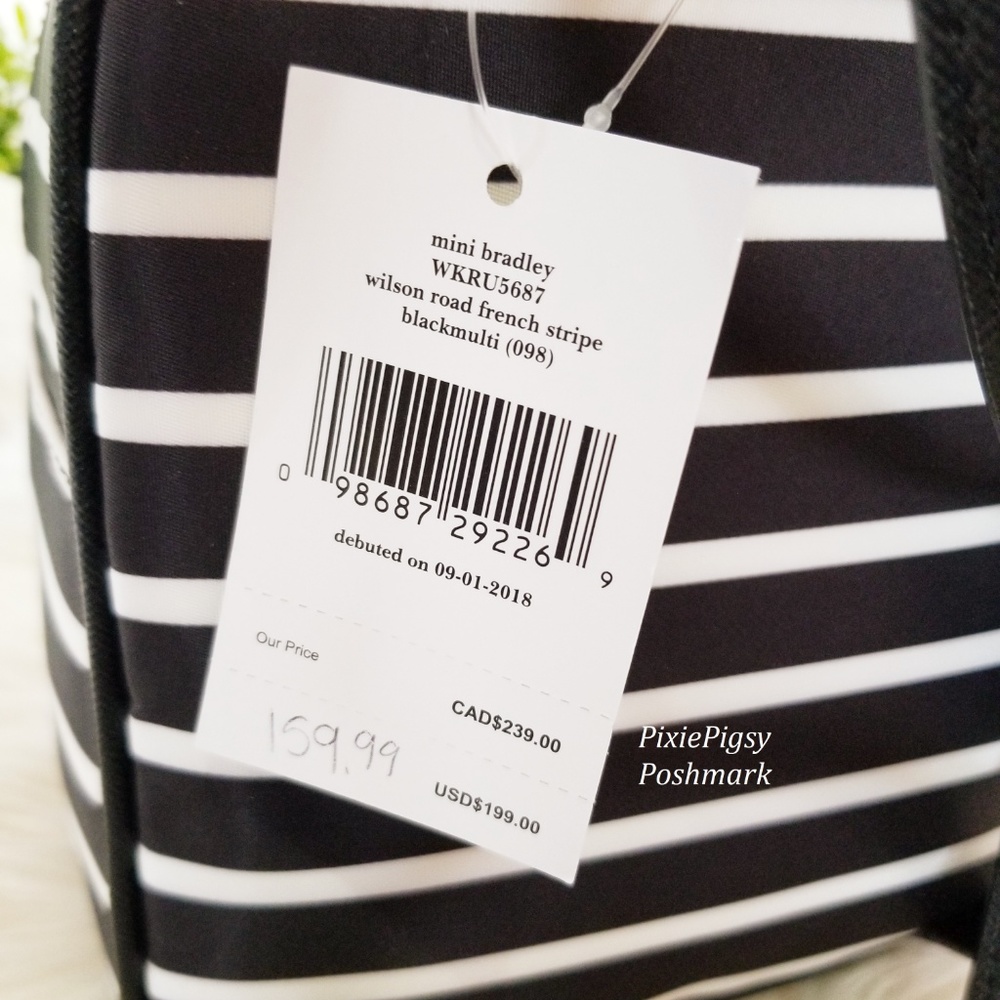 NWT Kate Spade Mini Bradley Stripes - Picture 4 of 7